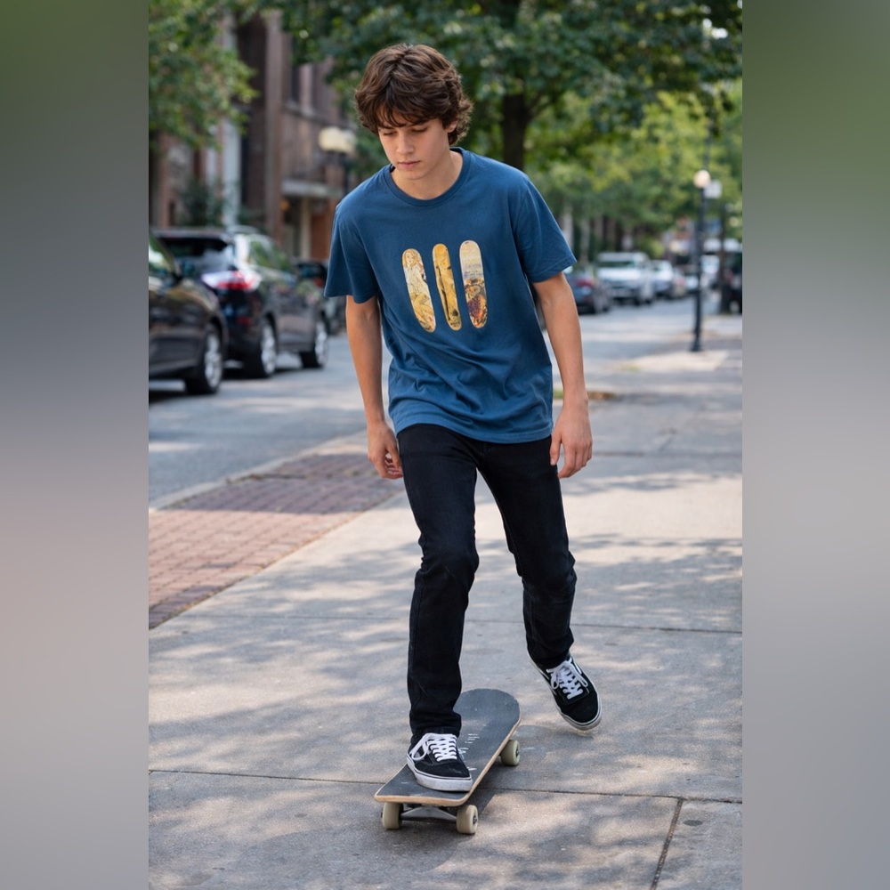 Paul Smith Skateboard Teal 100% Cotton Crew Tee. Men’s XL. Rare!